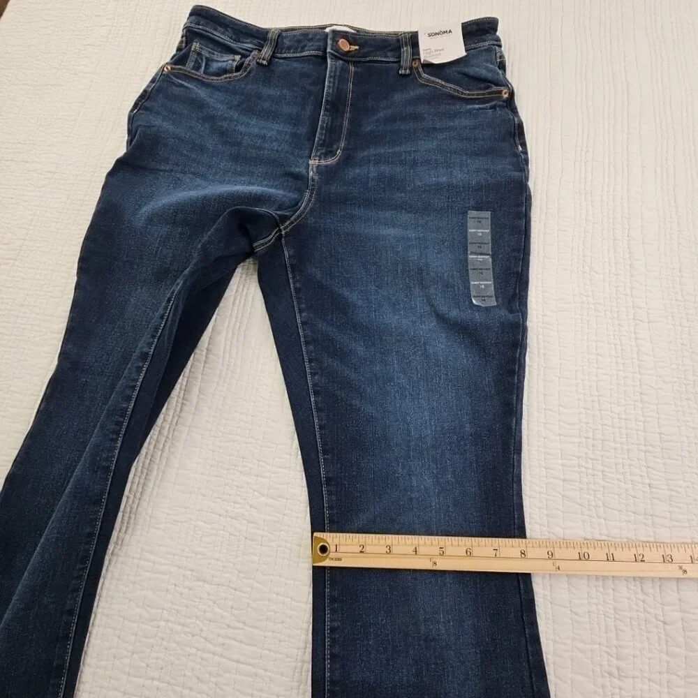 SO Goods for Life Jeans Women's 16 (36x30) NWT Dark Wash Curvy Bootcut High Rise